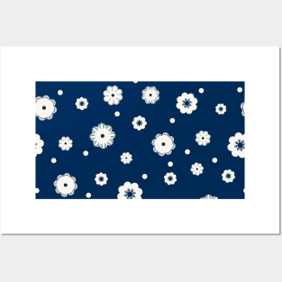 Snow and flowers Posters and Art